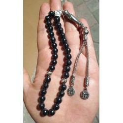 Kayı Tribe Hematite Tesbih | "IYI" Emblem | Natural Stone Kayı Tribe Hematite Tesbih | "IYI" Emblem | Natural Stone